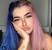 Half Split Dyed Hair