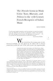 Jolie femme britannique se fait bien baiser dans la salle de bain. Pdf The Honnete Homme As Music Critic Taste Rhetoric And Politesse In The 17th Century French Reception Of Italian Music