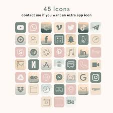Ios App Icon Bundle App Cover Iphone Aesthetic App Icons Etsy Ios App Icon App Icon App Covers