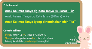 Setiap jenis memiliki contoh kalimat tanya dan pengertian kalimat tanya yang berbeda beda. Anak Kalimat Tanya Ka Ka Doo Ka ã‹ ã‹ã©ã†ã‹ Belajar Bahasa Jepang Online Wkwkjapan