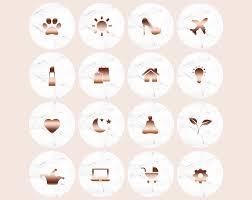 Rose Gold Marble Instagram Story Highlight Icons Pack Of 32 Etsy History Instagram Ideias Instagram Icones Do Instagram