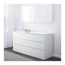 Malm 6 Drawer Dresser White Stained Oak Veneer 63x30 3 4 Ikea Ikea Malm Dresser Bedroom Chest Of Drawers White Bedroom Furniture