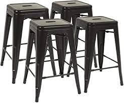 Check spelling or type a new query. Metal Stools Bar Stools 24 Inch Counter Height Stackable Barstools Indoor Outdoor Patio Furniture Dining Backless Kitchen Bar Stools Set Of 4 Black Amazon Ca Home