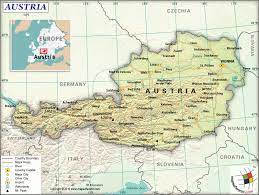 Austria Map In World Map Austria Map - Answers