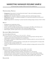 marketing manager resume sample