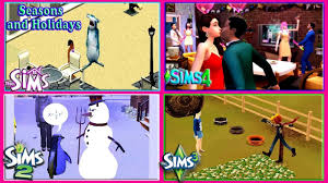 Sims 4 Vs Sims 3 Vs Sims 2 Vs Sims 1 Seasons And Holidays Sims 4 Seasons High School Adventure Sims 1