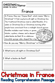 Free Christmas In France Reading Passage Christmas Reading Comprehension Christmas Reading Passages Christmas Reading