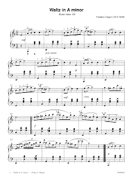 Instrumental album 1 piano, 4 hands sheet music fjh. Waltz In A Minor B 150 Chopin Frederic Imslp Free Sheet Music Pdf Download