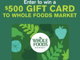 Your recipient can spend their gift card right away or deposit it into their amazon account and wait for that sale of a lifetime. Win A 500 Whole Foods Market Gift Card From Amazing Grass Sweepstakes