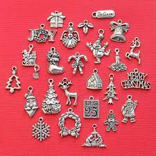 Maybe you would like to learn more about one of these? Christmas Charm Collection Antique Silver Tone 25 Different Charms C Bohemian Findings