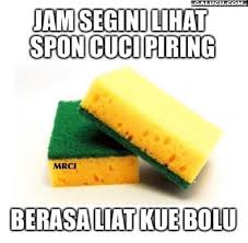 Liat Spon Cuci Piring Berasa Liat Kue Bolu Kue Bolu Piring Gambar Lucu