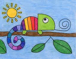 Select your kids favorite picture, click and learn how to draw it. How To Draw A Chameleon Art Projects For Kids