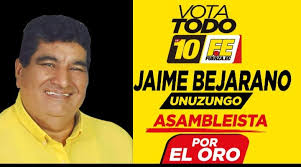 LasLajas Radio #UNICALASLAJAS www.radiounicalaslajas.net 0993898193  Candidato asambleista del movimiento FE por el Oro. Jaime Bejarano visitara  Las Lajas y sus parroquias el dia miércoles 18 de noviembre a las ocho de la