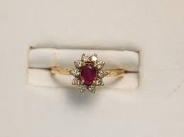 Ladies 18kt Ruby Ring Etsy Ruby Ring Yellow Gold Engagement Rings Jewelry Appraisal