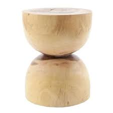 Hourglass Side Table Chamcha Wood In 2020 Side Table Glass Side Tables Organic Wood