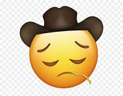 Pick Your Head Up Queen Your Cowboy Hat Is Falling Sad Cowboy Emoji Hd Png Download Vhv