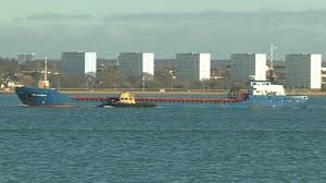 sinking cargo ship rescued in english