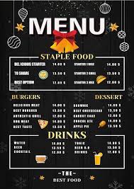 Full details of background menu makanan for digital design and education. Black Food Menu Poster Psd Free Download Pikbest