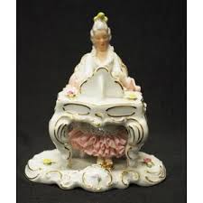 Rare antique dresden doll figurine in original box,miniature dresden porcelain figurine,porcelain lace dress,collectible figurines. Dresden Porcelain Germany Figures And Groups Price Guide And Values