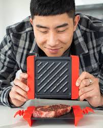 Have a break; have a steak 🥩⁠ Make every meal a grilled masterpiece with  the Micro Munchy Square Grill.⁠ ⁠ ⁠ Get munching today! 😎