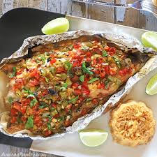 Let the meat rest for about 30 minutes under foil before slicing. Baked Sea Bass In Foil Amira S Pantry