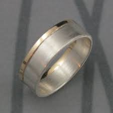 Modern Two Tone Wedding Bandsolid 14k Yellow Gold And Etsy Men S Wedding Ring Titanium Wedding Rings Wedding Rings