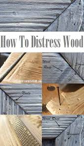 First, you have to sand the wood. How To Distress Wood Tutorial Sew Historically How To Distress Wood Distressed Wood Diy Wood
