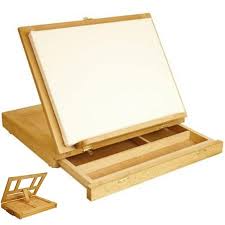 Artist Desk Wood Miniature Easel Painting Portable Drawing Art Drawer Table Artist Desk Wood Easel Table Easel
