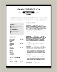A web developer resume should list a variety of internet programming languages and protocols that the designer has experience with. Web Developer Resume Example Cv Designer Template Development Jobs Website Internet