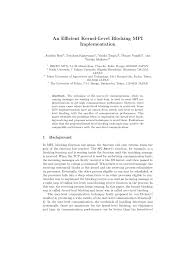Maybe you would like to learn more about one of these? Pdf An Efficient Kernel Level Blocking Mpi Implementation
