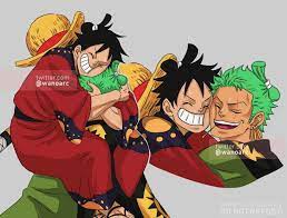 Monkey D Luffy Luffytaro Roronoa Zoro Zorojuro Straw Hat Pirates Mugiwaras Wano One Piece One Piece Luffy One Piece Anime One Piece Luffy And Zoro