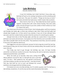 Science reading comprehension passages with worksheet: Reading Comprehension Worksheet Late Birthday