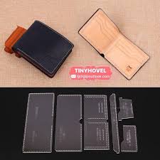 Leather Card Clip Wallet Purse Acrylic Template 1 Size Etsy Leather Wallet Pattern Leather Wallet Mens Handmade Leather Wallet