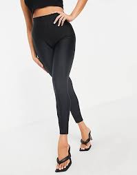 Berkshire women's the easy on! Asos Design Hourglass Deep Waistband Legging In Matte Sheen In Black Asos
