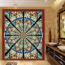 Window coverings can be susceptible to mildew while lending an undesirable look. 2019 New Custom Size Church Frosted Stained Glass Window Film Static Cling Home Foil Door Sticker Pvc Self Adhesive Window Films Decorative Films Aliexpress