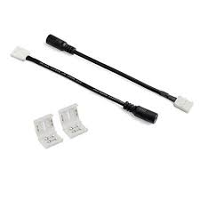 Le 2 Pcs Adapter Cable 2 Pcs 2pin 8mm Connector Kit For 3528 Single Color Led Strip Lights Gapless Strip To Strip Led Strip Lighting Led Color Strip Lighting