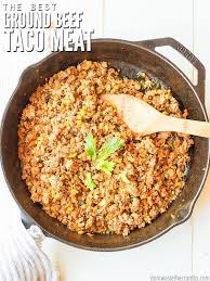 Ground Beef Taco Meat With Homemade Taco Seasoning Recipe Taco Meat Ground Beef Tacos Tacos Beef