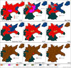 1933 karte deutschland österreich tschechoslowakei bayern berlin ruthenia bohème. Reichstagswahlen 1919 1933 Karte Der Starksten Parteien Nach Wahlkreisen