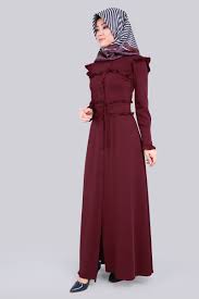 Firfirli Mevlana Model Ferace Bordo Urun Kodu Msw9213 89 90 Tl The Dress Moda Stilleri Giyim