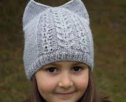 Hat kalawan Ceuli ucing spoke: kumaha carana knit hat orok, grafik