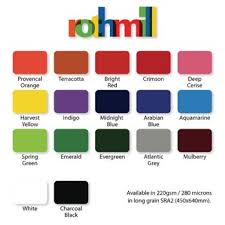 Rothmill A4 Brilliant Colour Card Charcoal Black