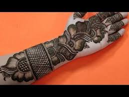 Rakhi Special Easy Arabic Henna Design Beautiful Front Hand Mehndi 112 Zara Mehe In 2020 Rajasthani Mehndi Designs Arabic Henna Designs Full Hand Mehndi Designs