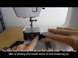 Feed Dogs Not Moving The Materials May Need Oil Or Cleaned How To In This Video On A Elna Machine In 2021 Sewing Sewing Machine Stick It Out