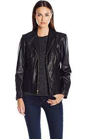 Cole Haan Women S Signature Faux Leather Jacket Black Large Cole Haan Women S Outerwear Leather Jacket Cole Haan Women Leather Jackets Women