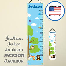 Wallclipz Personalized Forest Animals Hanging Growth Chart