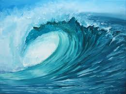 Daina Scarola Ocean Art Studio Craving Liquid Curling Wave Series Ocean Waves Art Ocean Waves Painting Ocean Wave Drawing