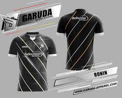 Kenapa base atau dasar warna baju misalkan warna aslinya hitam, hijau, biru dan lain sebagainya yang akan kita gunakan sebagai mockup harus diubah dulu warnanya menjadi putih. Desain Baju Badminton Ronin Warna Hitam Minimalis Paling Kece