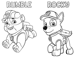 This coloring page was posted on wednesday june 15 2016 2212 by painter. Rumble Rocky Coloring Pages Ellierosepartydesigns Com
