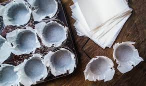 Press the sides of the parchment paper down around the mold, creasing the pleats with your hand. Diy Cupcake Liners Quick And Easy Philosophy Of Yum Blog
