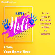 I wish you a very happy holi. Best Happy Holi My Name Sending Wishes Quotes Images